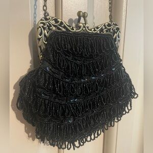 Moni Couture: Beaded Fringe Dress Evening Bag